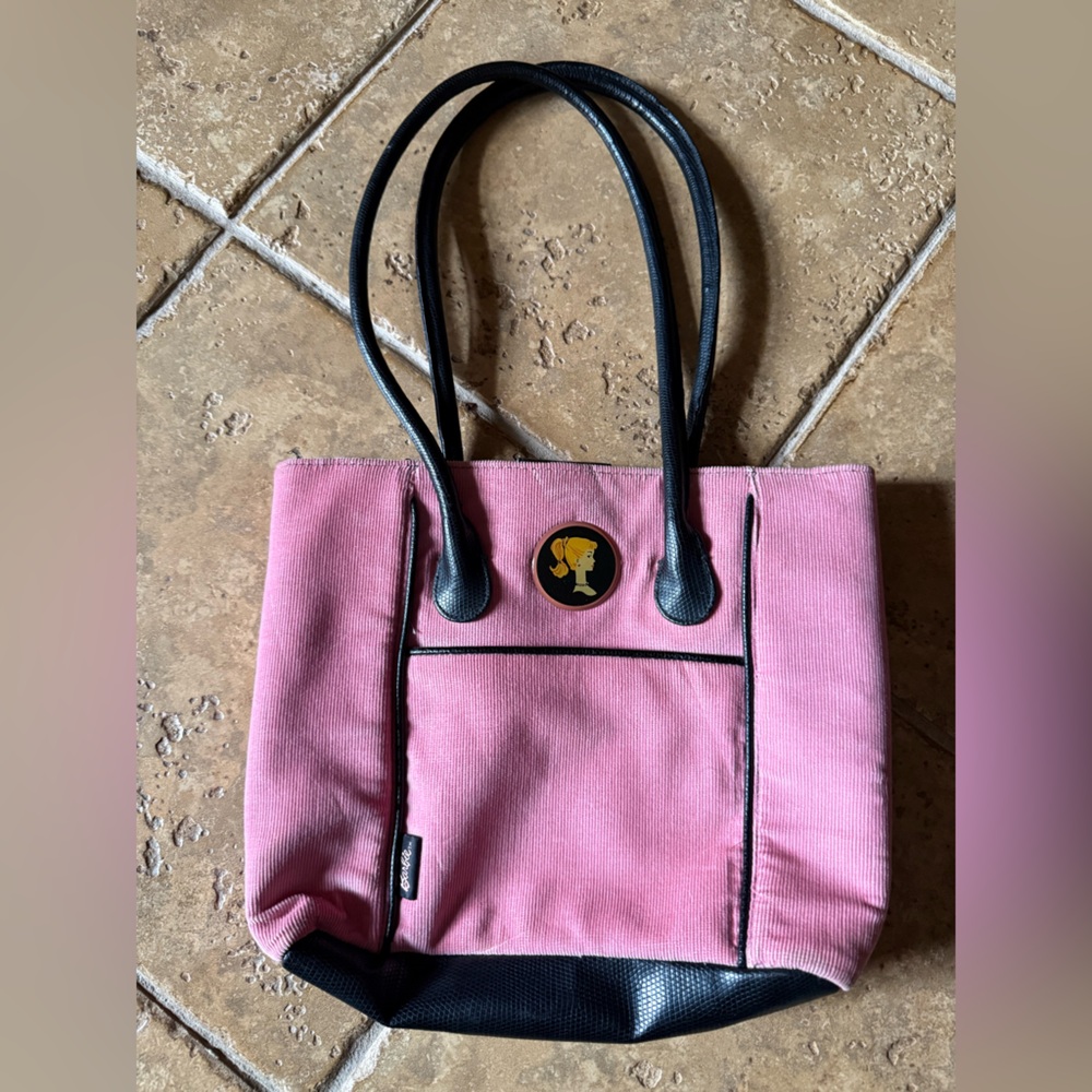 Vintage Barbie Pink and Black Tote Bag